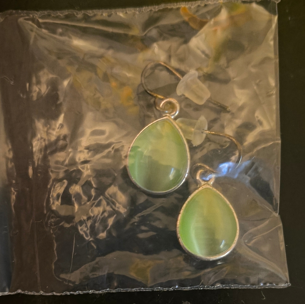 3/20$*Elegant Green Teardrop Earrings